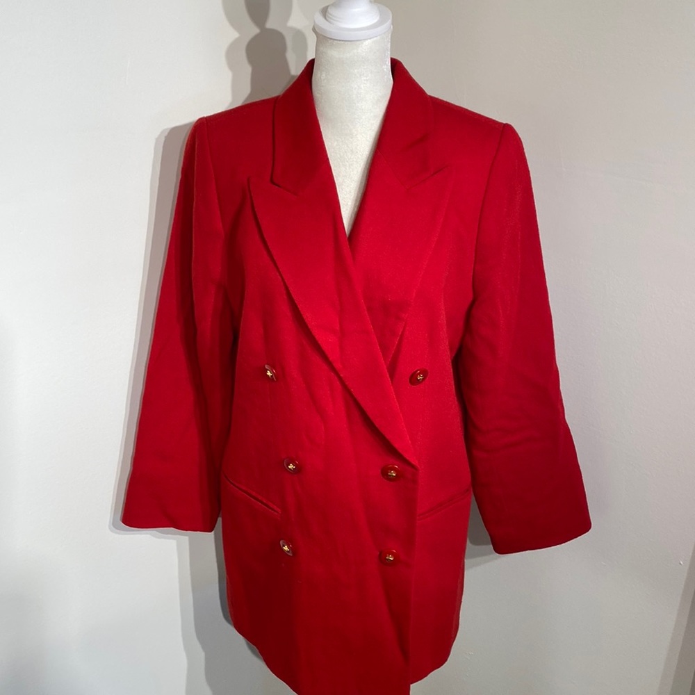Harlan Double Breasted Red Jacket
